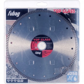 Алмазный отрезной диск FUBAG для керамогранита Top Glass D250