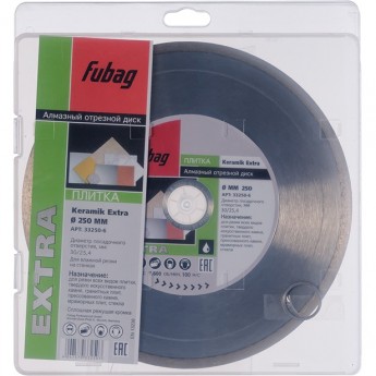 Алмазный отрезной диск FUBAG Keramik Extra D250